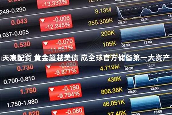 天宸配资 黄金超越美债 成全球官方储备第一大资产