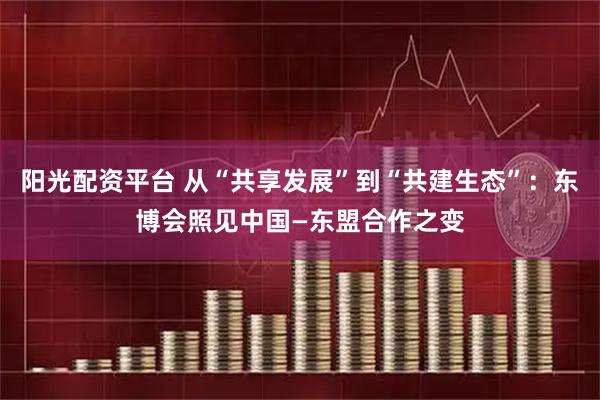 阳光配资平台 从“共享发展”到“共建生态”：东博会照见中国—东盟合作之变